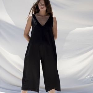 Ozma Vanessa linen black romper jumpsuit